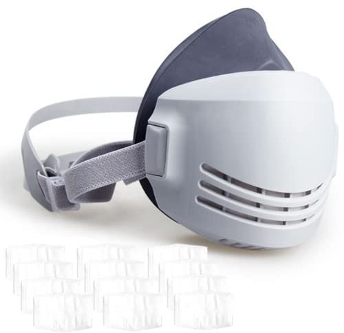 GOWEILE Dust Face Cover Dust Mask Respirator Reusable Respirator Mask Safe Industrial Mask with 12 Filters Suitable For Painting, Woodworking Decoration Paint Dust