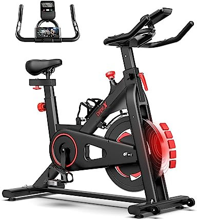 Dripex Exercise Bike for Home Use Magnetic Resistance Indoor Cycling Stationary Bike for Home Training (2025 New Version) With LCD Display Heart Rate Sensor Quiet Fitness Bike Cardio Workout