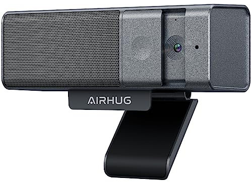 AIRHUG 3 in 1 Webcam - 1080P Cam with Microphone and Speaker, USB Camera with Privacy Cover, for Video Conferencing/Online Class/Game Live