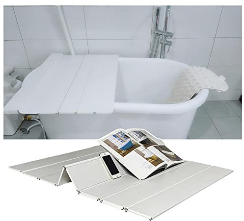 EYLINK Copertura per Vasca da Bagno Pieghevole, Copertura Isolante per Pannelli Antipolvere Multifunzione in PVC, Coperchio per Vasca da Bagno con otturatore Impermeabile per Spa, Bagno e Doccia, s