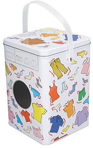 Laundry Powder Bin Iron Laundry Detergent Tin Laundry Pods Storage Container Washing Powder Storage Box for Home
