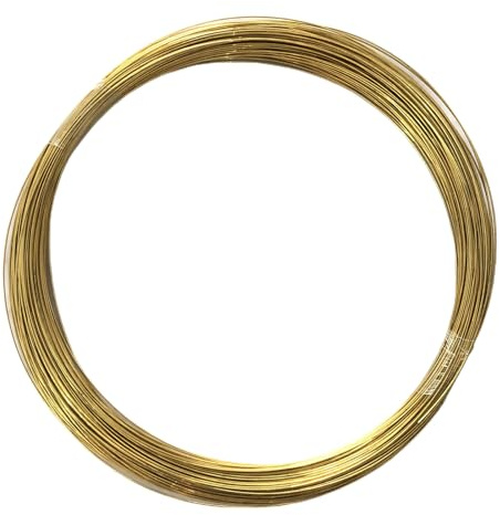 IkErna 10 M Messingdraht 1,1-2 Mm Durchmesser Runder Kupferdraht Gold Messing Draht Für Perlenhandwerksarbeiten/2Mm