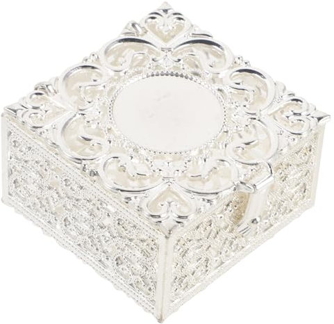 Cabilock Lot De 2 Boîtes à Bijoux En Zinc Ajouré, Petite Taille, Couleur Argenté, Coffrets Pour Colliers Et Bibelots, Emballage Présent Métallique, Usage Décoratif Et Rangement Élégant