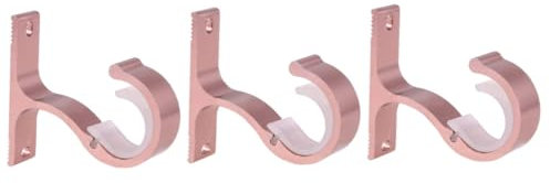 ABOOFAN 3er-sets Moderne Gardinenstangenhalterung Aus Aluminium Einzeln Roségold Einfach Zu Installieren Robust Für Schwere Jalousien 2 Stück X 3