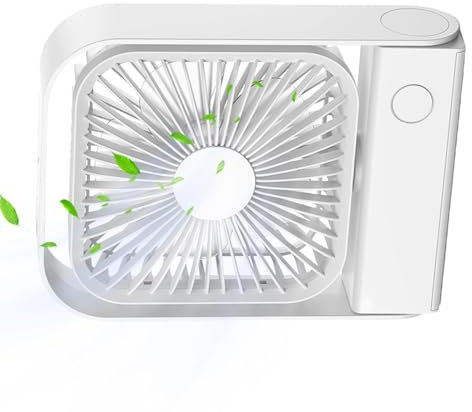 Goowafur Ventilador de escritorio pequeño,Ventilador de mesa pequeño, Ventilador de escritorio silencioso, Potente ventilador portátil de 4 velocidades, ventilador de enfriamiento silencioso,