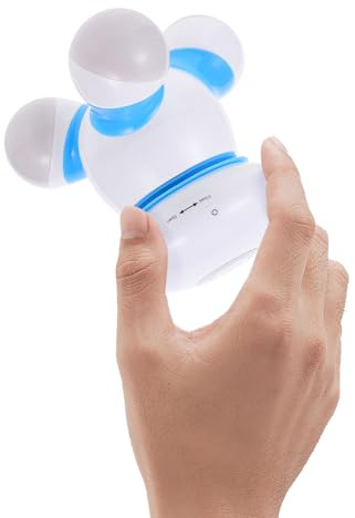 Gogogmee Masajeador Espalda y Cuello Portátil Mini, Masajeador de Cuello Recargable Abs, Diseño Ergonómico para Aliviar Tensión Muscular en Casa