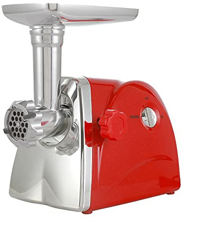 3-in-1 Multi Fleischwolf Elektrisch 800W Mit Wurstaufsatz, Hackfleisch Maschine Mit Edelstahl Schleifmesser, Leichte Bedienung Und Reinigung