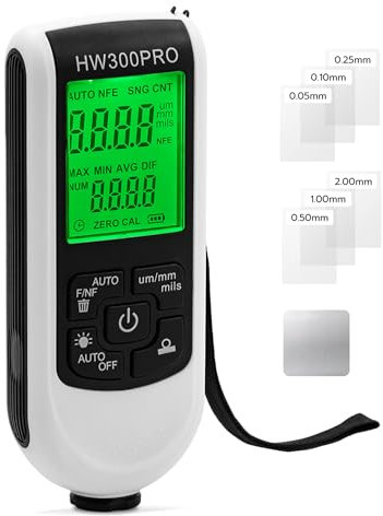 Tolesum Digitales Schichtdickenmessgerät, Lackmessgerät Auto mit Tragbarem Seil,0-2000 um Lackdickenmessgerät,Auto-Lackschichtdickenmessgerät für Gebrauchtwagenkäufer