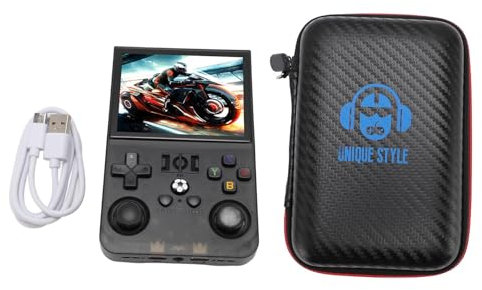 R36PRO Retro Handheld Video Game Console,4000mAh 640x480 Rechargeable Open Source Game Player with IPS Screen 3.5 Inch,Portable Dual System Handheld Games Console for Kids Adult