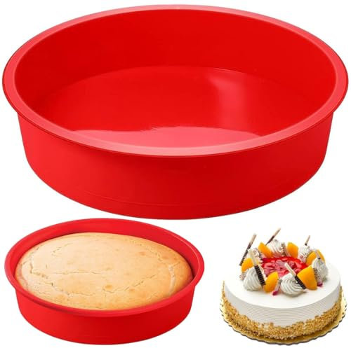 Bangbobi Set di 2 stampi da Forno in Silicone da 21,5 cm Rotondi, stampi per Dolci antiaderenti, Resistenti al Calore e Lavabili in lavastoviglie