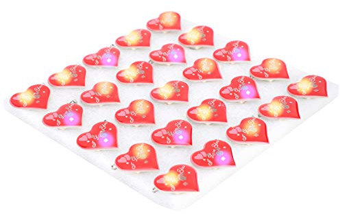 25pcs LED-Herz-Weihnachtsbroschen, Lustige DIY-Bastelstifte für Bekleidungsdekor, Ideale Partybevorzugungen und Urlaubszubehör