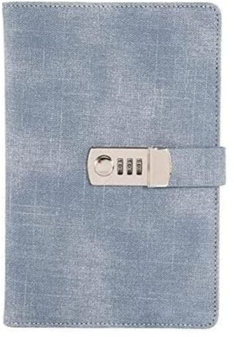 Notizbuch Nachfüllbar Tagebuch A5 Mit Sperre, Passwort, Leder, Notizblock, Agenda, Wochenplaner, Notizbuch, Schreibwaren, Reisetagebuch, Notizbücher, Geschenk Reisetagebuch Universitäts Notizen(A)