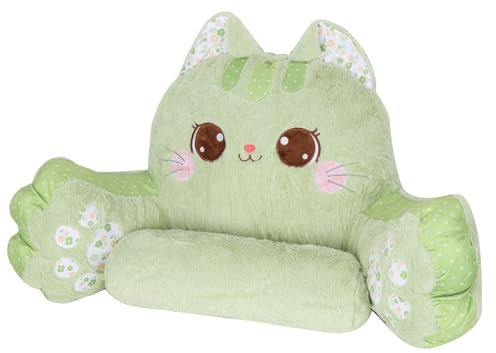 Suewidfay Lesekissen für Bett und Sofa, 80x50cm Super Groß Erwachsenen Rückenkissen, Komfortkissen Lesekissen mit Abnehmbarer Nackenrolle und Armlehnen, Lesesitzkissen zum Lesen, Fernsehen, Faulenzen