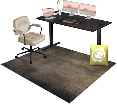 120 x 140 cm Bürostuhl Unterlage, Bodenschutzmatte für Bürostühle, Schreibtischstuhl Unterlage, 4mm Dick, Gaming Stuhlmatten, rutschfest - Unterlegmatte, Schutzmatte für Laminat, Parkett, Hartböden