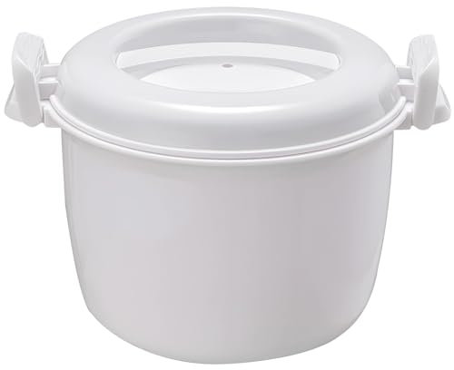 Arrocera para microondas con tapas, gran capacidad de 3 tazas, vaporera con tapa ventilada de bloqueo