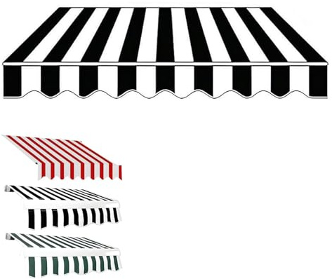 Erweiterbare manuelle Markise 6x4m, wasserdichter UV-Sonnenschutz, Outdoor-Terrassenüberdachung, schwarzer Gartenpavillon, perfekt für Terrasse und Garten