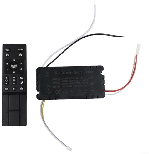 Ventilatore da soffitto con telecomando, dimmerabile, controller per driver, accessorio per driver, ventilatore da soffitto con funzione dimmer, 6 velocità, controllo ventola per camera da letto