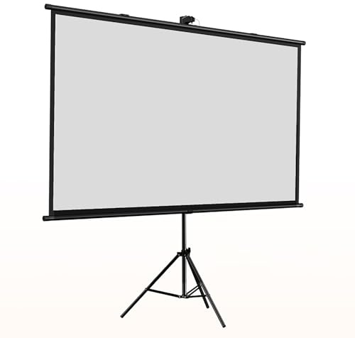 Proyector de Pantalla con trípode, Pantalla Extensible 4:3 16:9, Pantalla de proyección portátil de pie de 60 a 72 para Cine en casa, Interior y Exterior, Cine en el Patio, Viajes (16:9 72