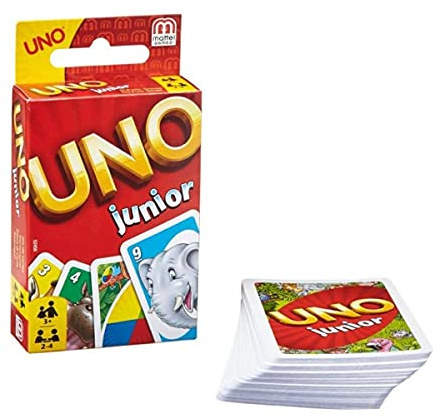Mattel Games-UNO Junior Disney Juego de Cartas Para Niños, Multicolor, 9.1 x 6.3 x 2.3 (52456)