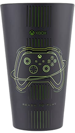 Paladone Vaso Xbox - Tumbler Mate Negro y Verde para Bebidas Frías, Diseño de Controlador Xbox, Producto Oficial