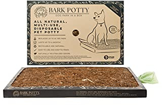 Bark Potty Large Dog Potty Training Box - Disposable, Long-Lasting Pee Pad Litter Replacement - Leak Resistant, Multi-Use, Odor Control, Indoor/Outdoor Toilet Tray