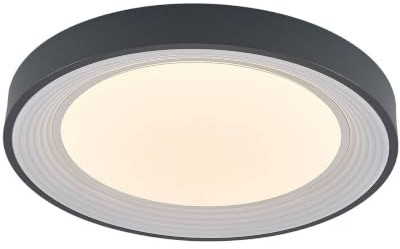 Lindby LED Deckenleuchte Lindum dimmbar mit Leselampe (Modern) in Alu aus Metall (1 flammig,) - Lampe Deckenlampe Wohnzimmerleuchte