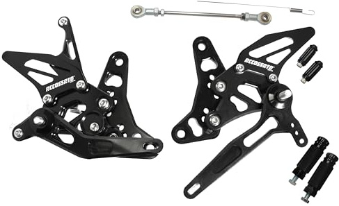 Verstellbare Fußrasten Street Racing Accossato schwarz für Suzuki SV 650 2016–2018 (CC 650)