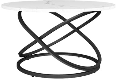 Vicco Table Basse Calgary, Blanc, 79.5x46cm | avec une grande surface de travail, pour une utilisation en tant que tablette ou plan de travail dans l'espace de vie