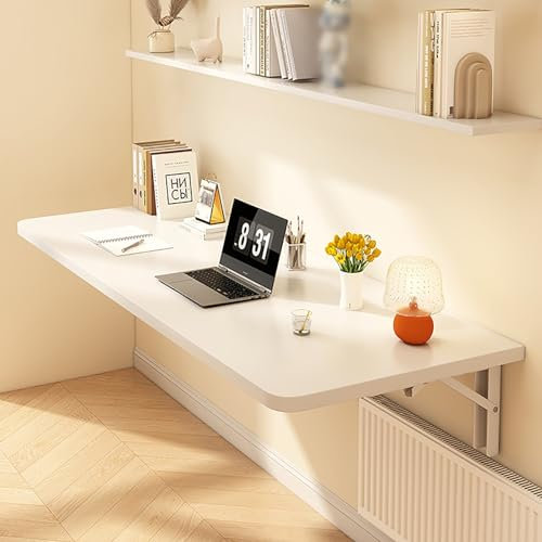 Tavolo Pieghevole A Muro,tavolo Da Lavoro Pieghevole,Scrivania Da Parete En Legno,Tavolo Da Cucina,Tavolino Pieghevole Multifunzione Salvaspazio,adatti A Varie Occasioni Come Toelette E Ristora ( Size
