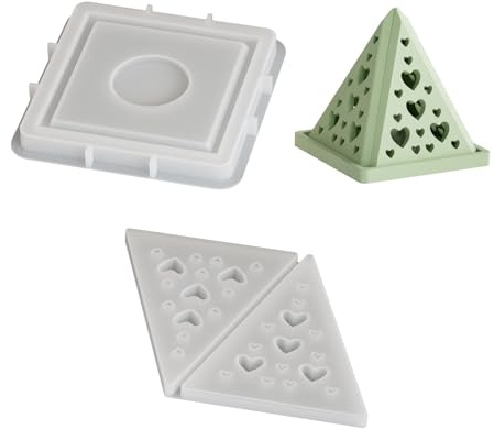 Stampo in silicone innovativo per creare unico portacandele a piramide candele uniche e decorazioni per le vacanze