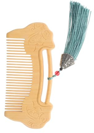 TOVINANNA Fine Tooth Wooden Comb for Men Portable Natural Boxwood Beard Hair Comb Gentle Scalp Massager