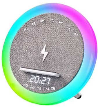 Genérico Soporte para Teléfono con Altavoz Inalámbrico - Gadgets Geniales de Carga Rápida - Altavoz Portátil y Soporte de Escritorio para Móvil,para Dormitorio Oficina Estudio Bar Camping Regalo