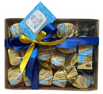 scatola idea Regalo festa del papà 250g Cioccolatini praline Amaro del Capo con Miniatura Bottiglia 5 cl liquore amaro capo
