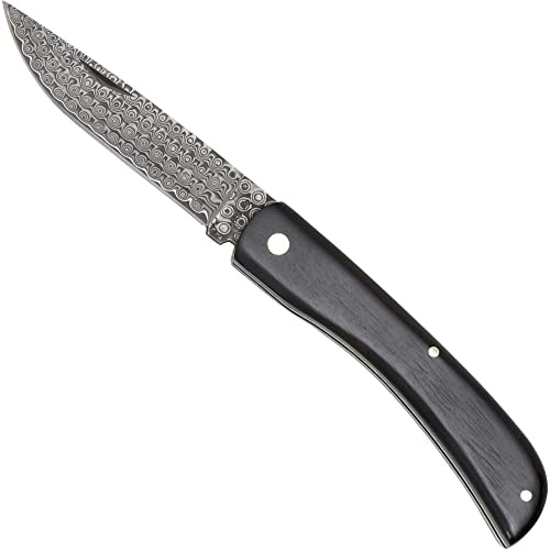Haller Damast-Taschenmesser Ebenholzgriff