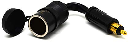 Cliff Top Adaptador DIN a encendedor de cigarrillos, extensión de cable duro de 4,5 cm