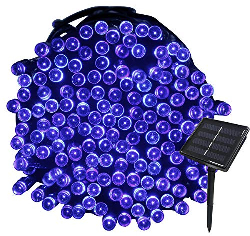 Tuokay, Solar Lichterkette Außen, 22m 200 LED 8 Modi Wasserdicht (Blau) | Außenlichterkette, Dekorative Beleuchtung für Garten Balkon Pavillon Terrasse Rasen Hof Zaun Fest Deko