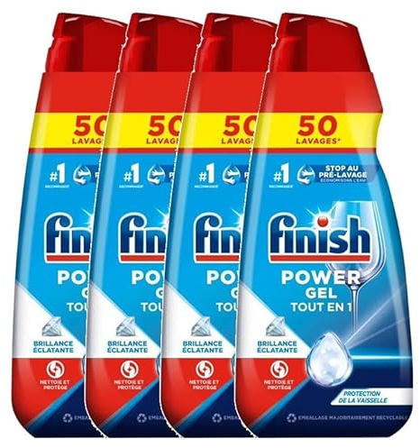 Finish Power Gel Tout en 1 - Lot de 4 x 1L