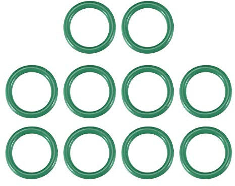 sourcing map 20 Dichtungsringe 6mmx8mmx1mm FKM O Ring Fluor Gummi Öl Säure Temperaturbeständigkeit Unterlegscheiben für Industerie Maschinen Auto Reparatur Pneumatik, Grün