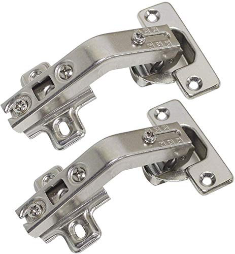 Stolmet 135° Cabinet Hinges, Bi Fold Kitchen Folding Combination Cupboard Door Hinge (Pack of 2), Stainless Steel Finish, Hole Style