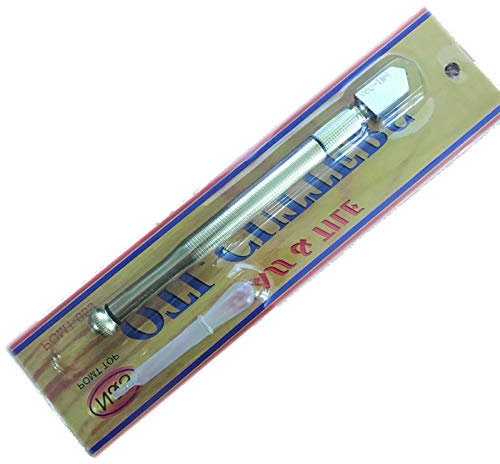 Vogueingtool Metallgriff Bleistift Stil Öl Feed Metall Glasschneider Schneidewerkzeug Glas Öl Cutter für Glas 2–6 mm, mit Ölflasche
