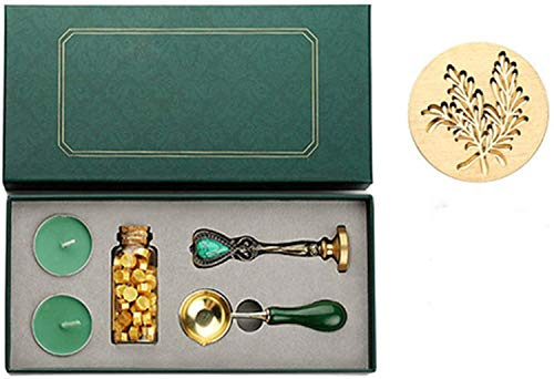 Juego Cera de Sellado Retro, Completo Kit de Sellos de Cera con Sello de Cuchara de Vela, Ceras Adhesivas para Manualidades, Manuscritos Antiguos, Tarjetas Felicitación, Invitaciones Boda