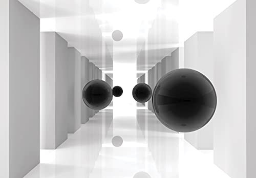 Fototapete Tunnel 3D EFFEKT Korridor Kugeln Schlafzimmer Wohnzimmer Wandtapete Vlies Tapete Latexdruck UV-Beständig Geruchsfrei Hohe Auflösung Montagefertig (13799, V8 (368x254 cm) 4 Bahnen)