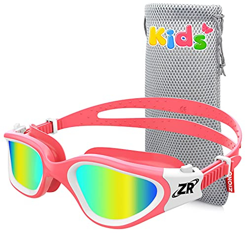ZIONOR G1MINI - Occhialini da nuoto per bambini, polarizzati/non polarizzati, comodi per bambini, anti nebbia, protezione UV, per ragazze e ragazzi (anni 6-14)
