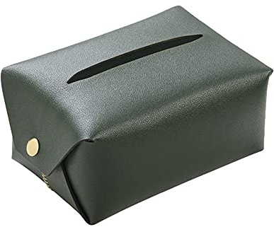 Scatola porta fazzoletti in pelle staccabile verde rettangolare quadrato scatola di fazzoletti di copertura dispenser per casa ufficio auto decorazione automobilistica