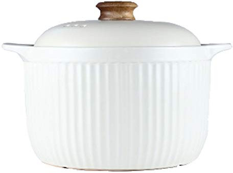 Cocottes Casserole en céramique Premium avec couvercle De grande capacité La terre en terre cuite peut être utilisée pour cuire le ragoût de porridge à soupe et les légumes 5.5L Plats à four