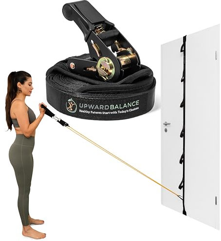 Door Anchor Strap for Resistance Bands - Heavy-Duty Multi-Loop Resistance Band Door Anchor Strap - Up to 9 Anchor Points, Portable Door Exercise Equipment for Home Workouts, Fits 6-8 ft Doors, Jeteca