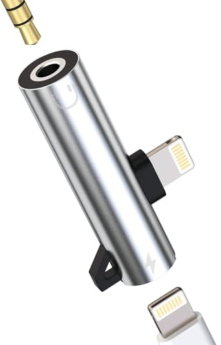 iPhone hörlursadapter 3,5 mm till Lightning-jack (2 i 1) AUX laddningskabel strömförsörjning snabbladdare splitter Apple MFI certifierad snabbladdare tillbehör laddningskontakt för 14 13 12 11 Pro Max