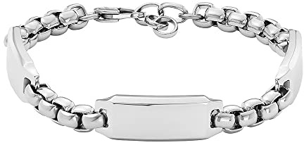 Fossil Drew Herrenarmband aus Edelstahl mit Karabinerverschluss