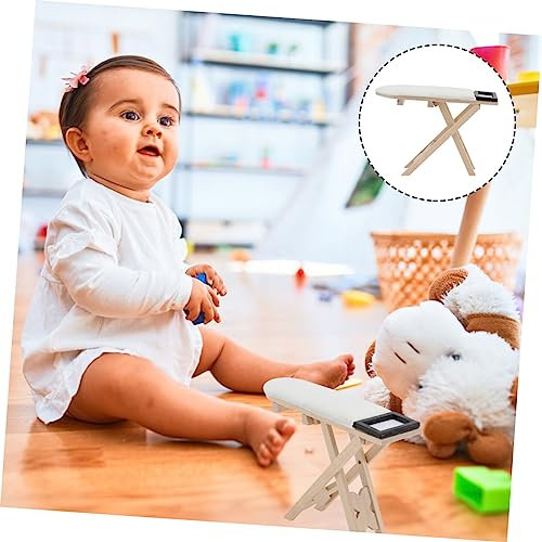 Homoyoyo Mesa De Planchar Casa De Muñecas Pretender Play Lavandería Accesorios Juego De Tabla De Planchar En Miniatura Juego De Miniaturas De Hierro Juego De Juguetes Madera Familiar Niño