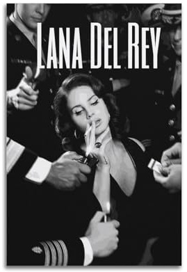Singer Lana Del Rey Canvas Wall Art Decor for Living Room and Bedroom - 12x18inch (30x45cm) Unframed Poster